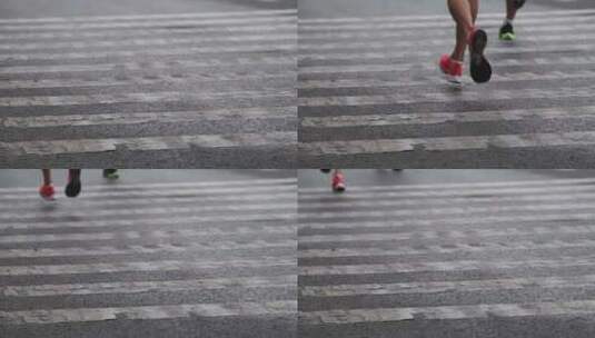 运动员跑步特写高清在线视频素材下载