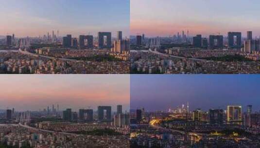 8K实拍广州洛溪大桥日转夜高清在线视频素材下载
