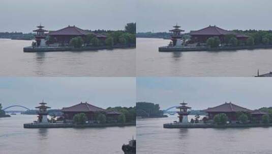 航拍上海浦江之首水文化展示馆高清在线视频素材下载