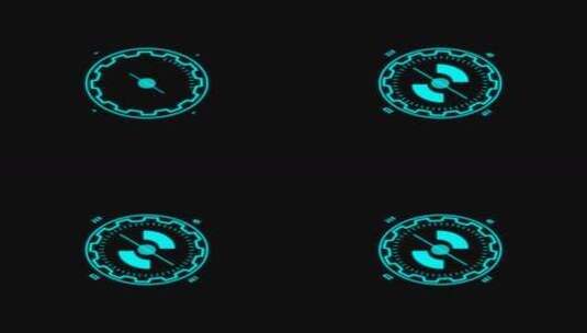 科技HUD 科技小元素 赛博朋克 虚拟数字高清在线视频素材下载
