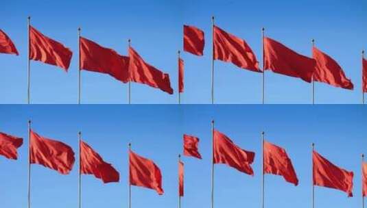天安门红旗旗帜中国红高清在线视频素材下载