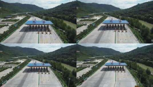 宝鸡凤县高速入口收费站高清在线视频素材下载