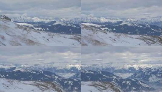 冬季阿尔卑斯山全景高清在线视频素材下载