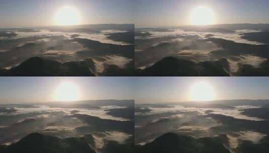 贵州凯里航拍 云雾袅绕的凯里 DJI_0026高清在线视频素材下载