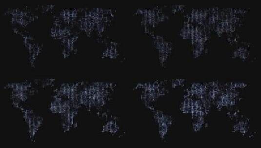 科技粒子世界地图高清在线视频素材下载