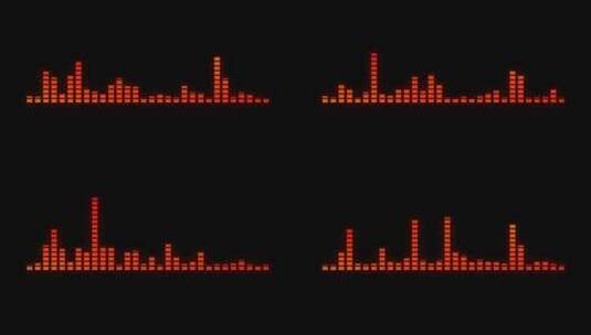 动画红色音频频率波形频谱高清在线视频素材下载