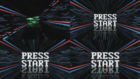 技术室中的PRESS START故障文本高清在线视频素材下载