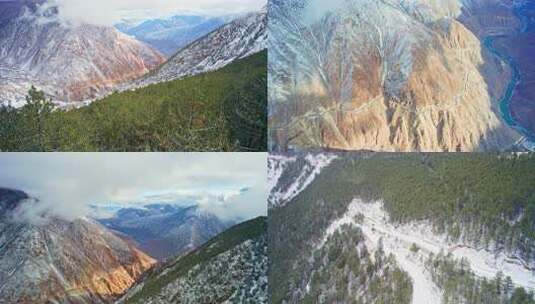 震撼雪山 山脉高原 318川藏线高清在线视频素材下载