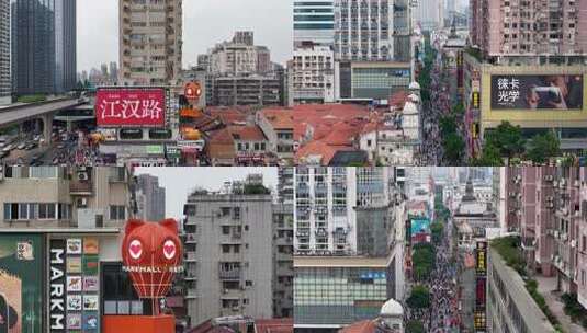 江汉路步行街高清在线视频素材下载