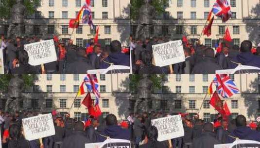 伦敦街头的战争抗议高清在线视频素材下载