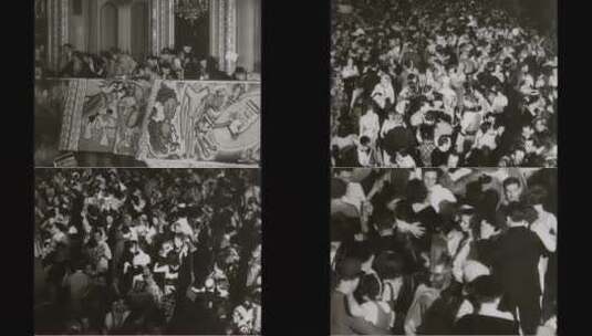 1933年芝加哥新年庆祝活动的老影像高清在线视频素材下载