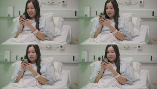 女人坐在病床上高清在线视频素材下载