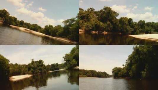 第一视角拍摄的亚马逊河下游高清在线视频素材下载