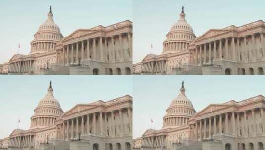 国会大厦被柔和的光线包围着高清在线视频素材下载