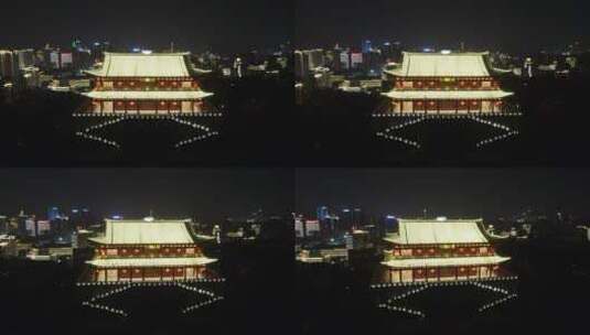 福建福州镇海楼古建筑航拍高清在线视频素材下载