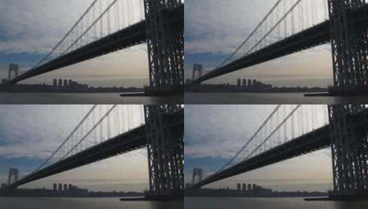 乔治·华盛顿大桥的低角度拍摄高清在线视频素材下载