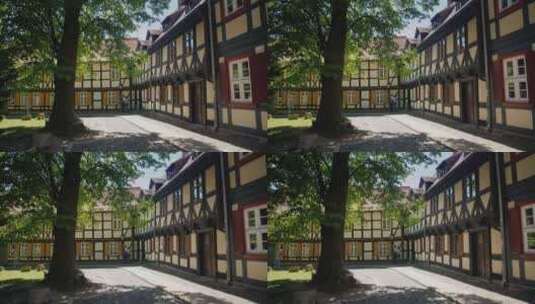 风景如画的德国街道高清在线视频素材下载
