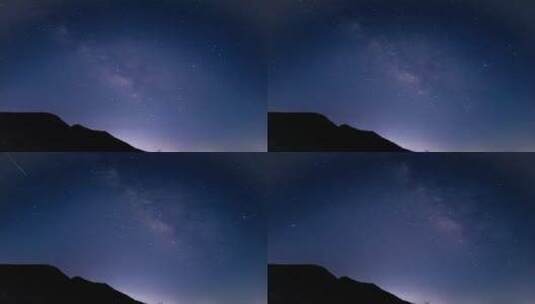 登封草甸山顶星空银河流星延时摄影高清在线视频素材下载