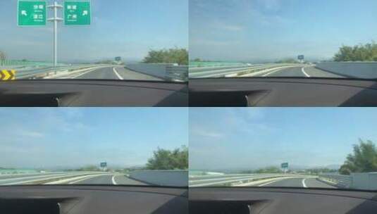 汽车车窗视角高速公路高清在线视频素材下载