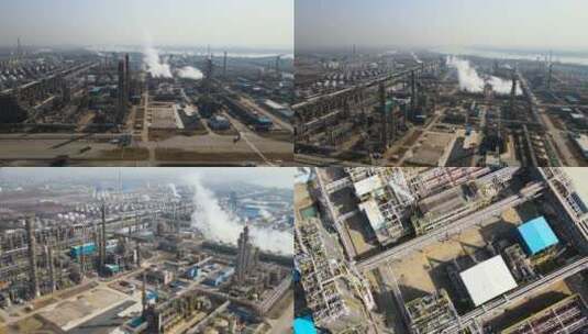 化工厂环境污染航拍合集高清在线视频素材下载