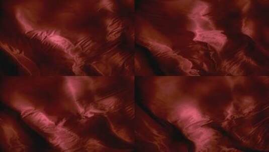 红色系丝绸织物飘动 (2)高清在线视频素材下载