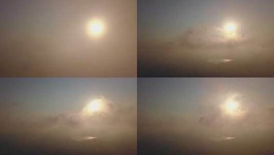 云层上的夕阳高清在线视频素材下载