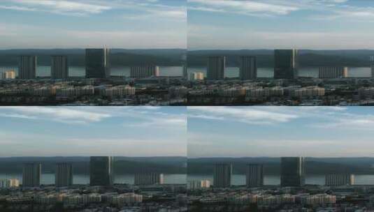 航拍湖北宜昌国际广场IFC高楼高清在线视频素材下载