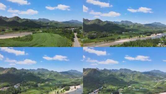 辽西山区农村乡村航拍素材4K高清在线视频素材下载