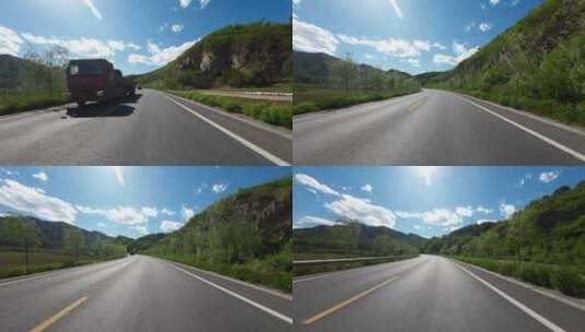 骑摩托自驾第一视角高清在线视频素材下载