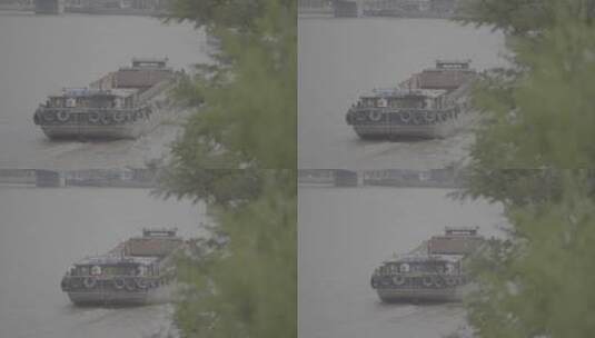 【空镜】4K江南运河景观-货船-log原片高清在线视频素材下载