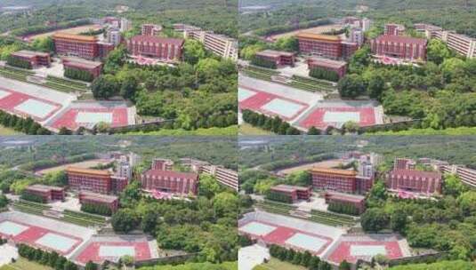 福建省泉州市洛江区马甲镇仰恩大学航拍校园高清在线视频素材下载