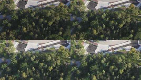 航拍深圳城市园林绿化高清在线视频素材下载