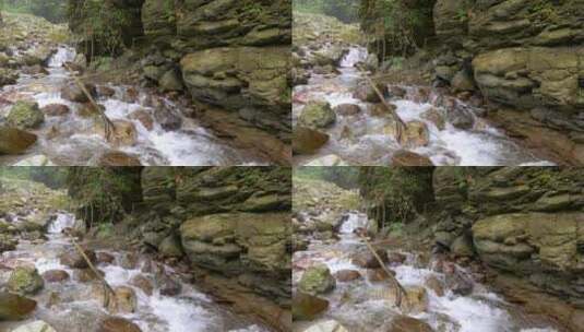 夏日山间溪流高清在线视频素材下载