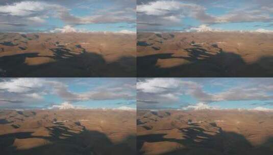 四川甘孜雅拉雪山日落航拍高清在线视频素材下载