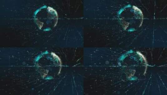 4k灯光展示地球世界各地位置图 (5)高清在线视频素材下载