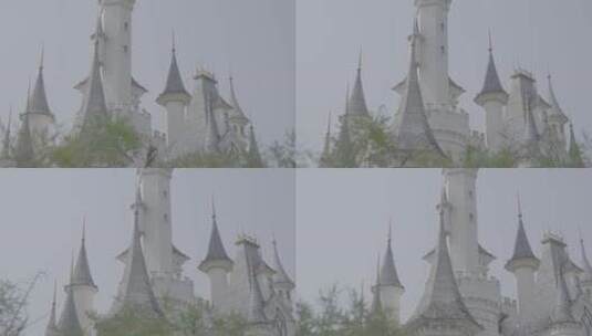 国色天香丨欧美法式城堡建筑雕像广场高清在线视频素材下载