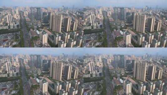 珠海富华北广场交通建筑航拍高清在线视频素材下载