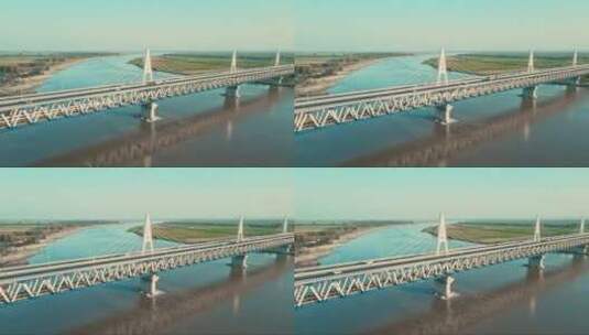 横跨河流的大桥高清在线视频素材下载