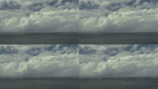 海洋上空的积雨云高清在线视频素材下载