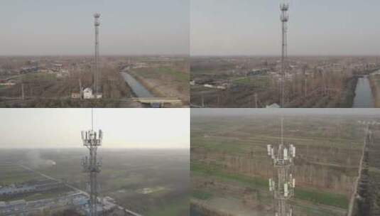 农村信号塔高清在线视频素材下载