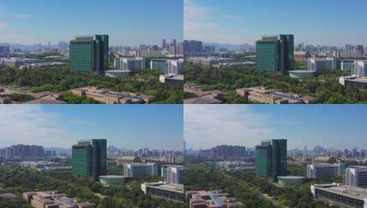 深圳华为总部科研楼大景右环绕高清在线视频素材下载