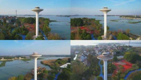 80年代城镇企业供水水塔高清在线视频素材下载