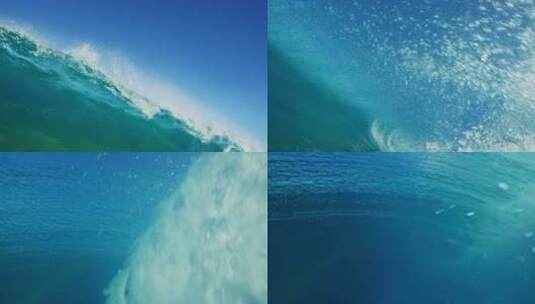 大海海浪浪花大自然的力量高清在线视频素材下载