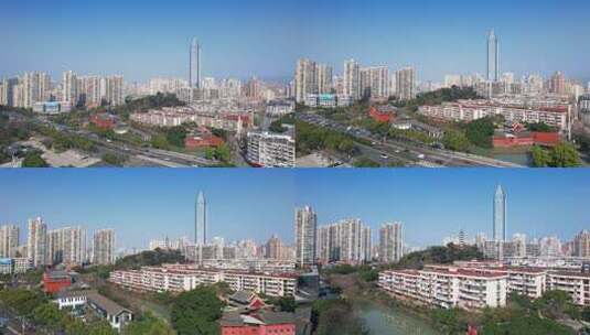 浙江省温州市世贸中心城市环境高清在线视频素材下载