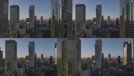 摩天大楼 建筑物 城市 城市的  结构高清在线视频素材下载