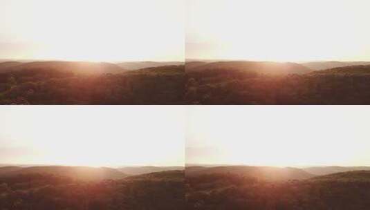 夏天阿巴拉契亚的日落山脉高清在线视频素材下载