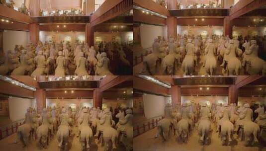 徐州水下骑兵兵马俑博物馆-4k运镜实拍高清在线视频素材下载