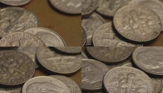 美国硬币的镜头高清在线视频素材下载