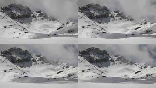 南美洲安第斯山脉的高海拔岩石雪峰高清在线视频素材下载