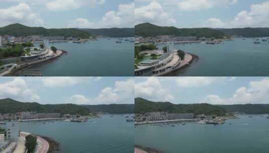 深圳双拥码头月亮湾海边风光高清在线视频素材下载